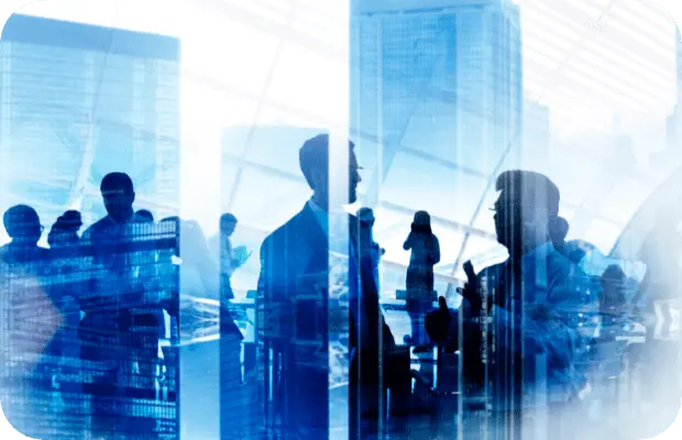 ビジネスミーティングのシルエット